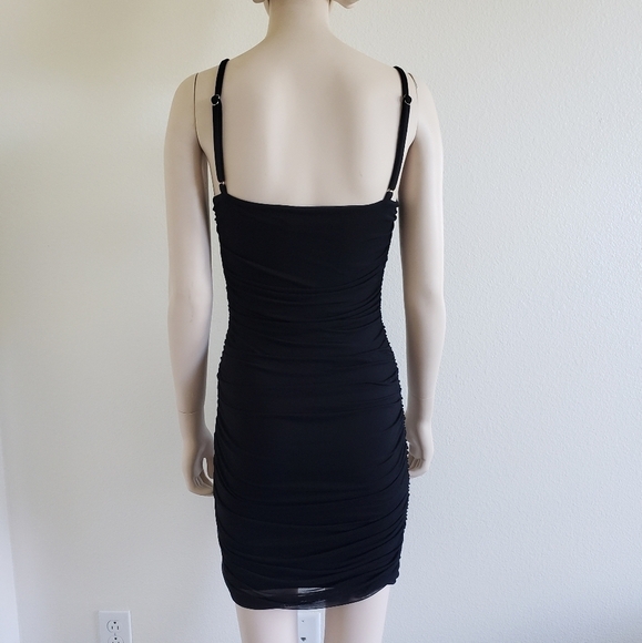 Lovers and Friends Black Bodycon Ruched Mini Dress size Small - Picture 9 of 16